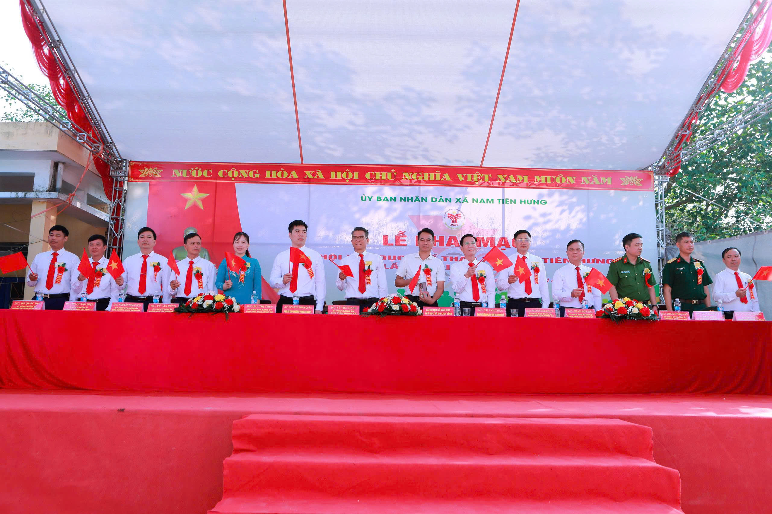 Xã Nam Tiên Hưng tổ chức Lễ khai mạc Đại hội Thể dục Thể thao lần thứ I năm 2026