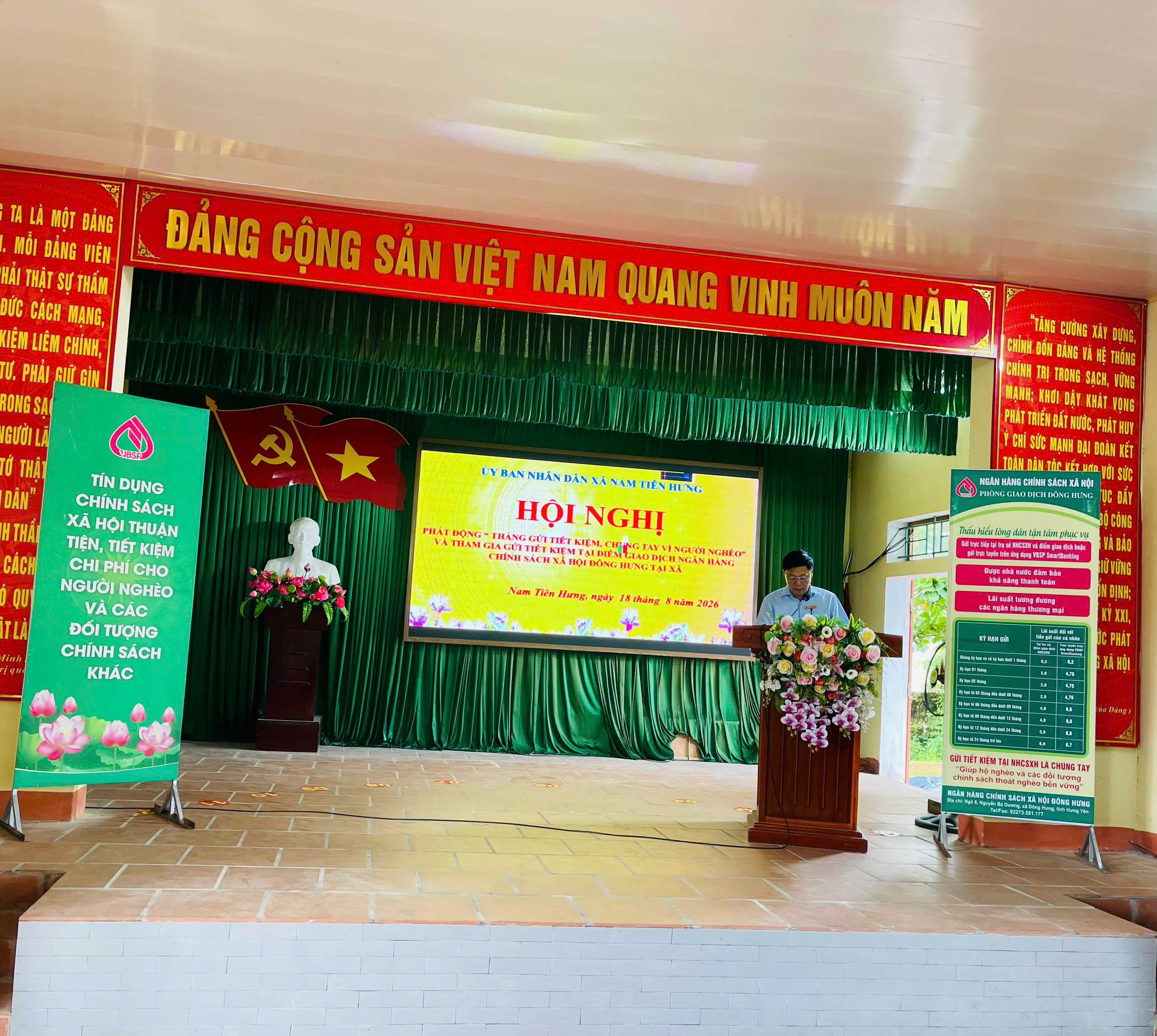 XÃ NAM TIÊN HƯNG TỔ CHỨC LỄ PHÁT ĐỘNG “GỬI TIẾT KIỆM CHUNG TAY VÌ NGƯỜI NGHÈO” NĂM 2026